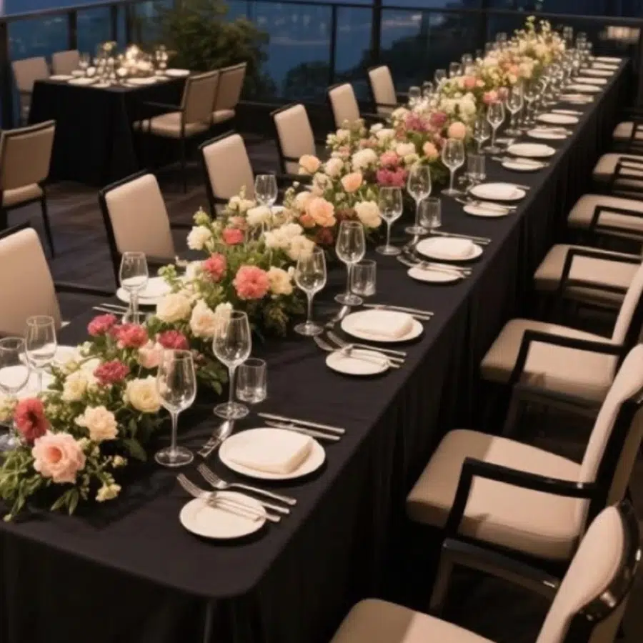 Décoration de mariage en plein air avec cages à oiseaux